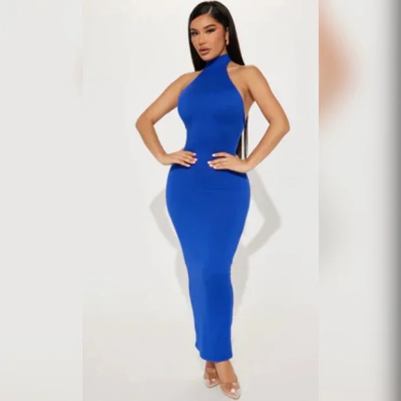 Fashion Nova | Dresses | Raelyn Double Lined Maxi Dress Royal Large |  Poshmark